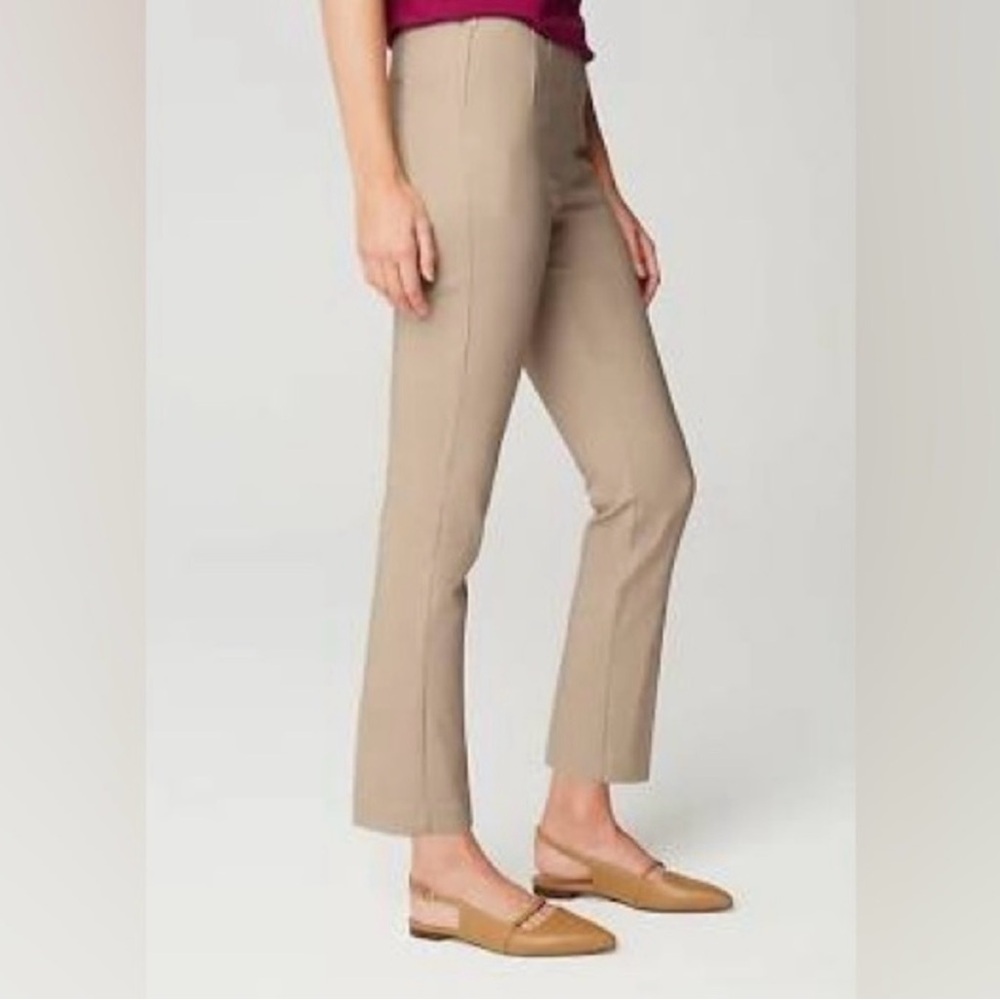 NWT J.Jill Essential Cotton Slim Leg Pants Tan Canvas - 8P